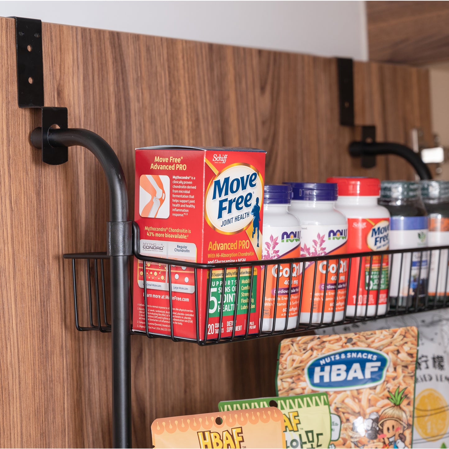 BinMax Adults Metal 5 tier Black Organizer Rack,Wall Mounted & over The Door Racks for Door Cabinet