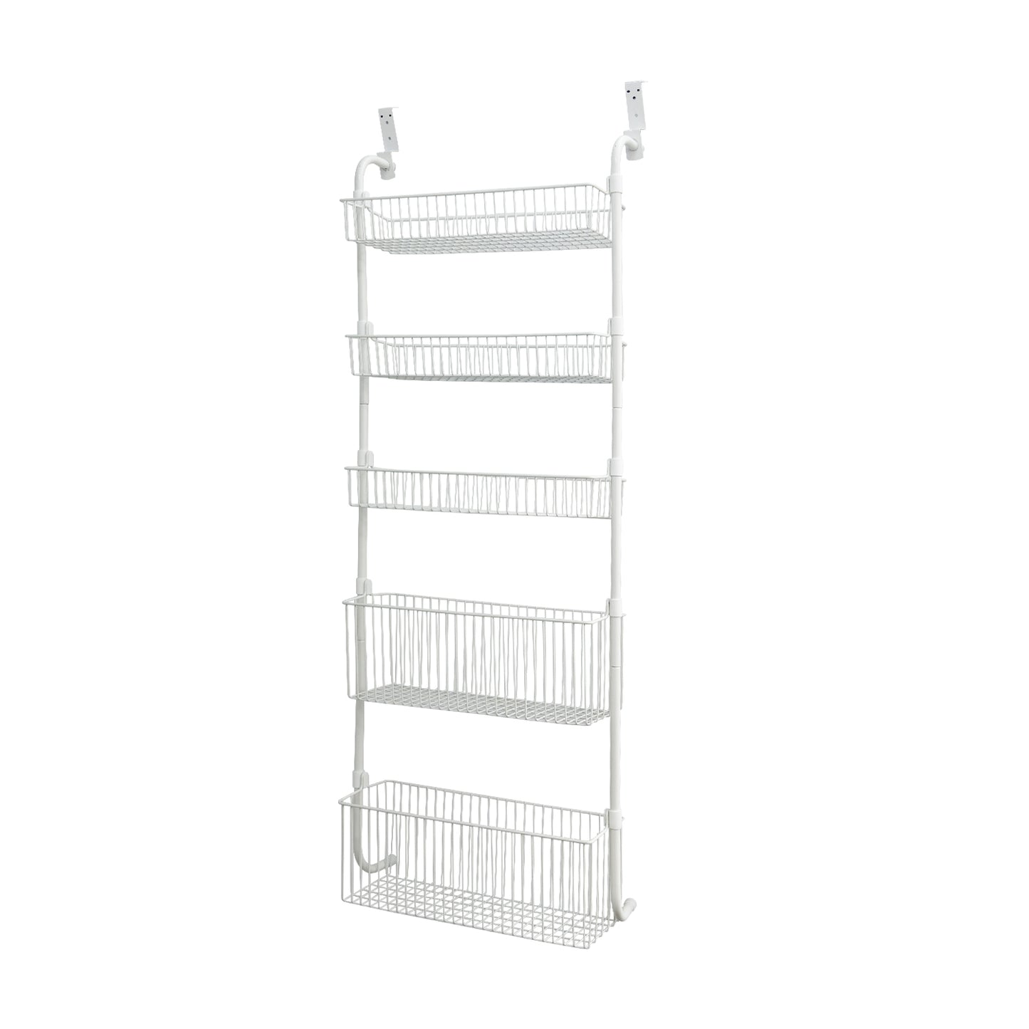 BinMax 5 strati di metallo appeso rack cucina sopra la porta porta spezie e dispensa organizzatore bianco